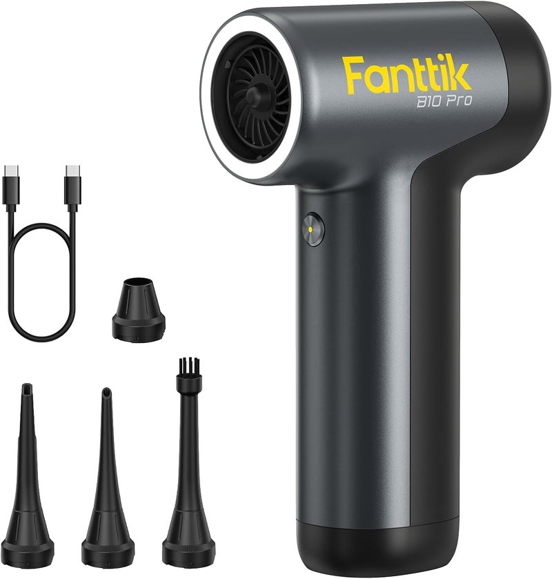Fanttik B10 Pro Electric Air Duster, 110000RPM Brushless Motor, Compressed Air Duster, Mini Blower with One-tap Booster, 3 Gears Adjustable, Electric Duster for PC, Keyboard, Electronics and Workbench - Image 1